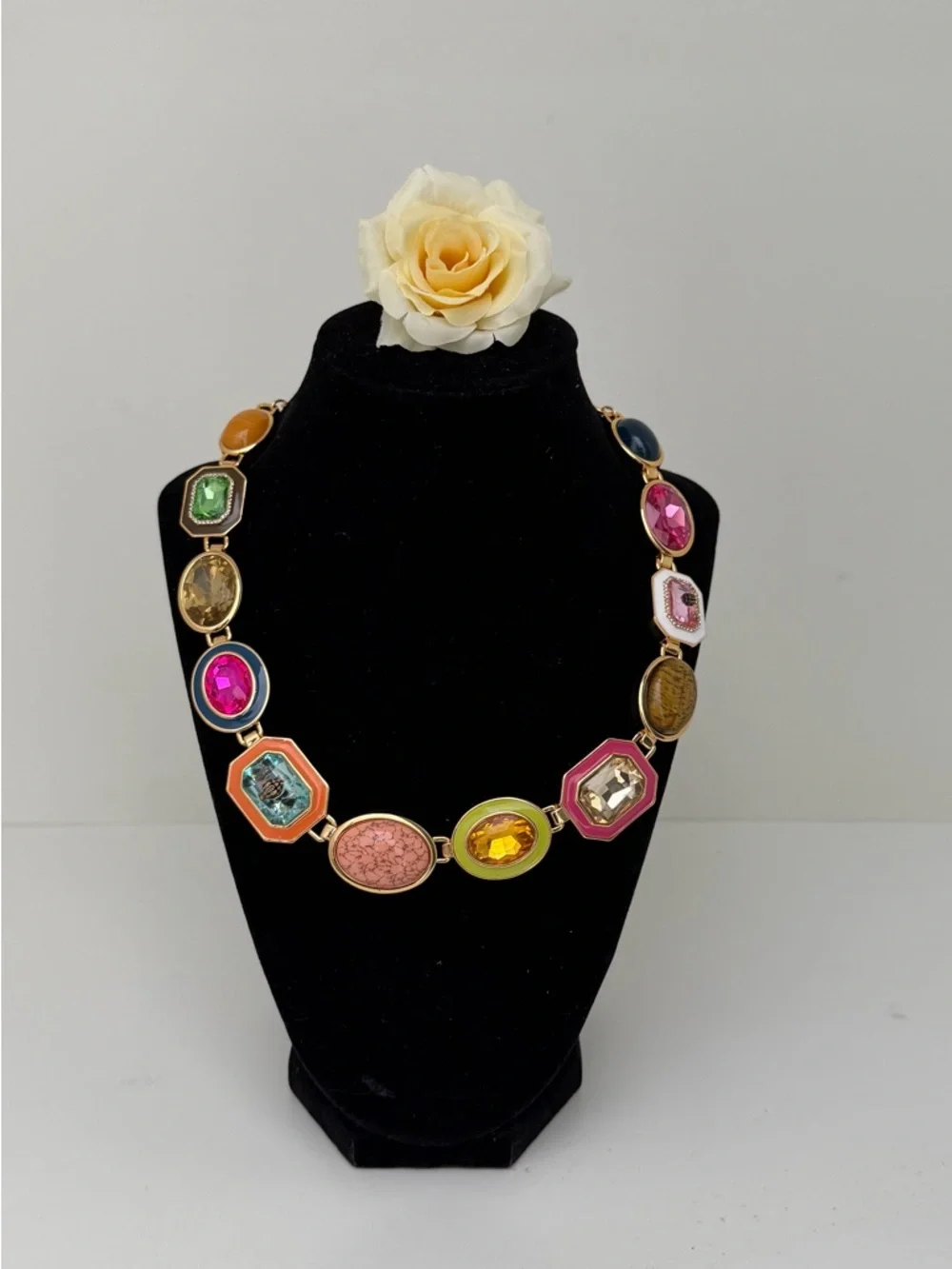 Kurt Geiger Multicolor Gemstone Statement Necklace. New ☀️ Luxurious Box Free ☀️ - Picture 6 of 17